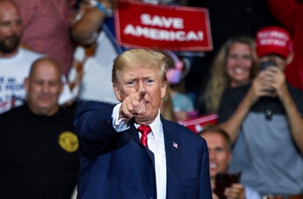 Mantan Presiden AS Donald Trump dalam kampanye di Pennsyvania, 4 September 2022. (Ed JONES / AFP)