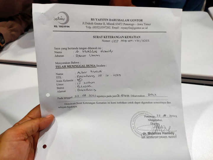 Keluarga Tuding Ponpes Gontor Sengaja Tutupi Kasus Penganiayaan terhadap AM