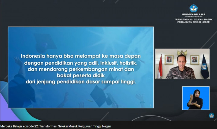 Nadiem Rombak Sistem Seleksi Masuk PTN, Begini Aturan Terbarunya