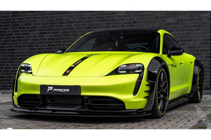 Wide Body Kit Prior Design Bikin Porsche Taycan Makin Agresif