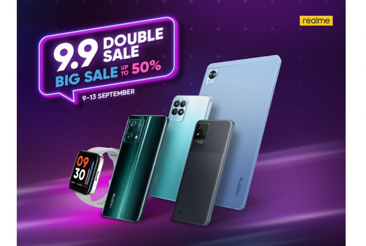 realme Hadirkan 9.9 Double Sale Tawarkan Diskon hingga 50%