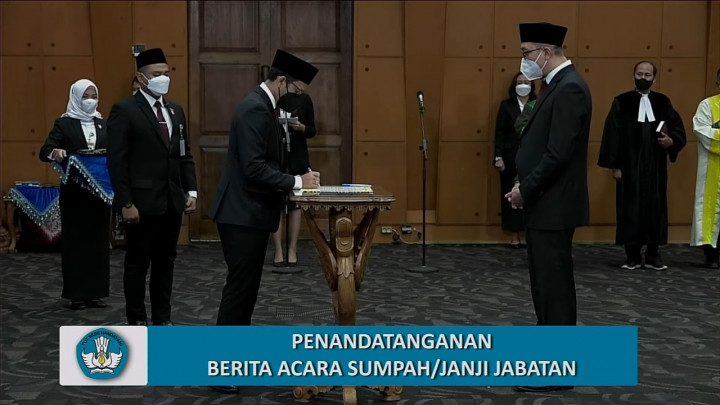 Nadiem Kembali Lantik Pejabat di Lingkungan Kemendikbudristek, Ini Daftarnya