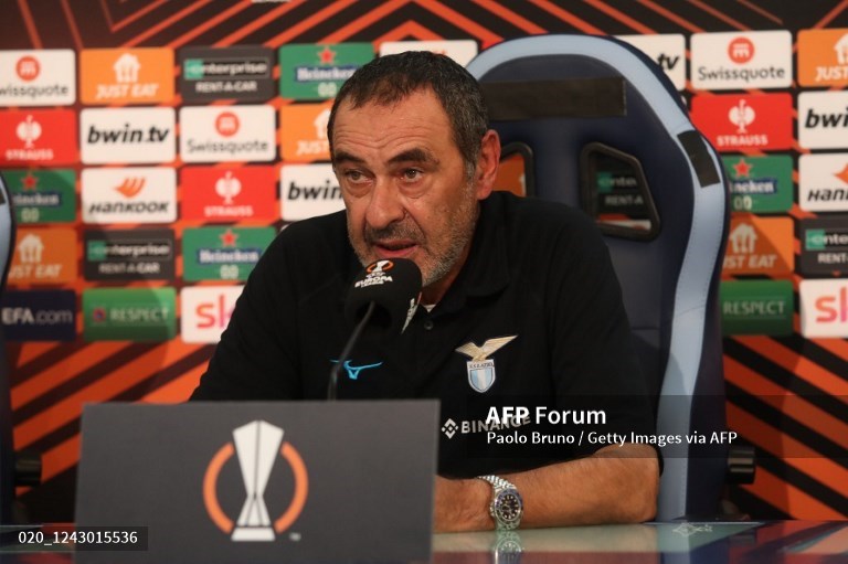 Pelatih Lazio, Maurizio Sarri (AFP/Paolo Bruno)