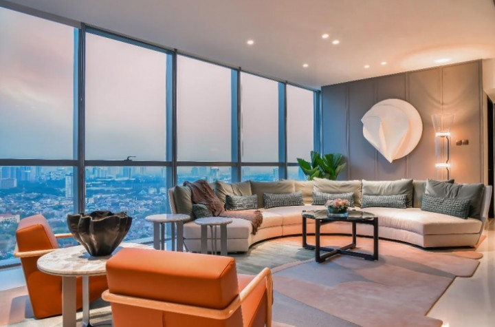 Apartemen Mewah dengan Desain Interior Bergaya Kontemporer