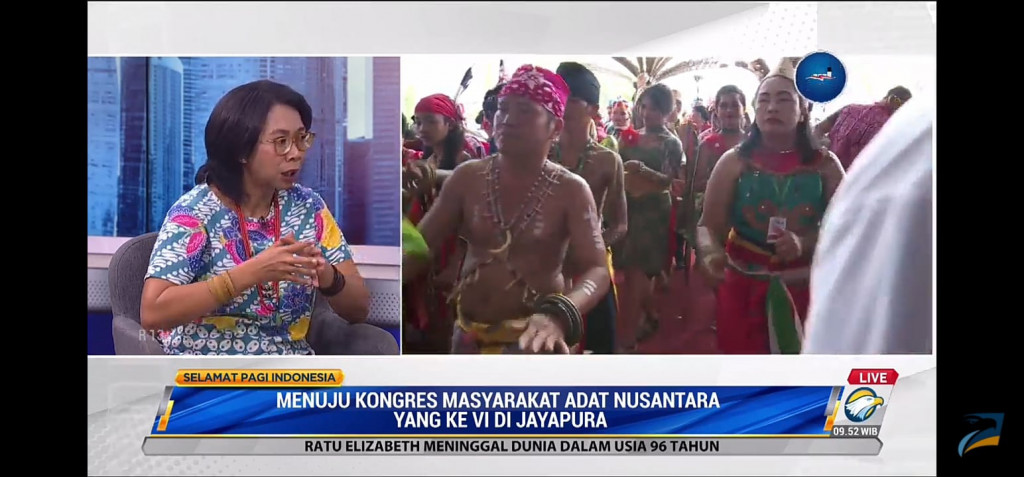 Deputi Sekjen AMAN Bidang Sosial Budaya Mina Setra. Foto: Metro TV