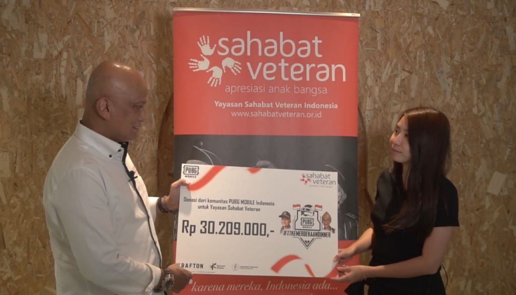 Penyerahan donasi kepada Yayasan Veteran. Dok istimewa