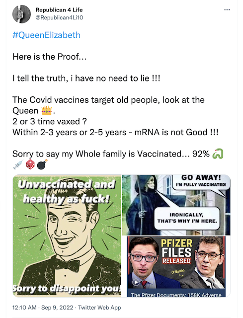 [Cek Fakta] Ratu Elizabeth II Meninggal karena Vaksin Covid-19? Cek Faktanya