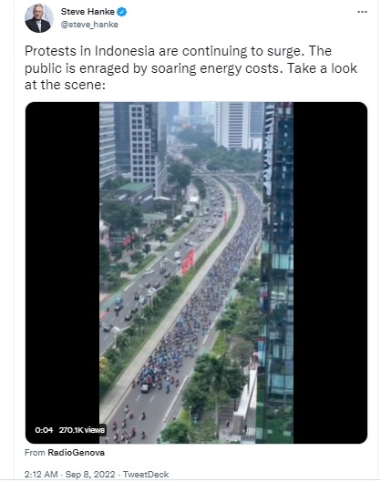 [Cek Fakta] Video Aksi Protes Melonjaknya Harga Energi? Ini Faktanya