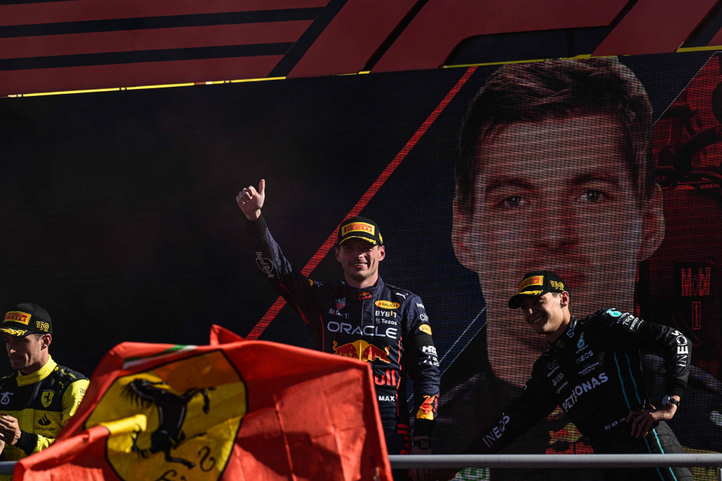 Selebrasi Verstappen Juarai GP Italia 2022