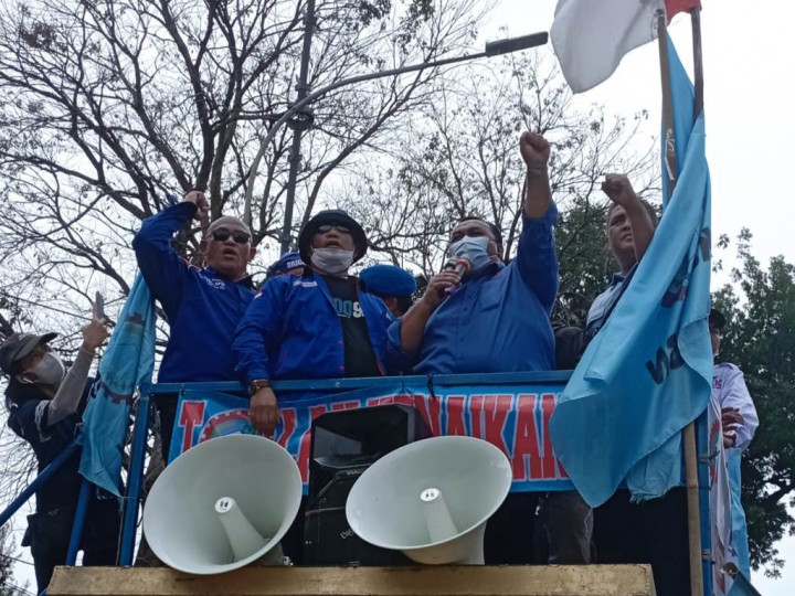 Gelar Aksi Damai, KSPSI Sampaikan 3 Tuntutan ke Istana