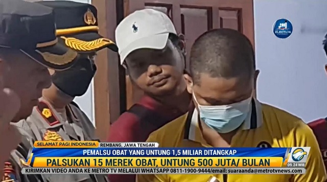 Polisi Tangkap 6 Tersangka Pemalsu Obat di Rembang, Belajar dari Internet