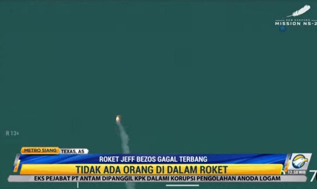Gagal Terbang Roket Jeff Bezos