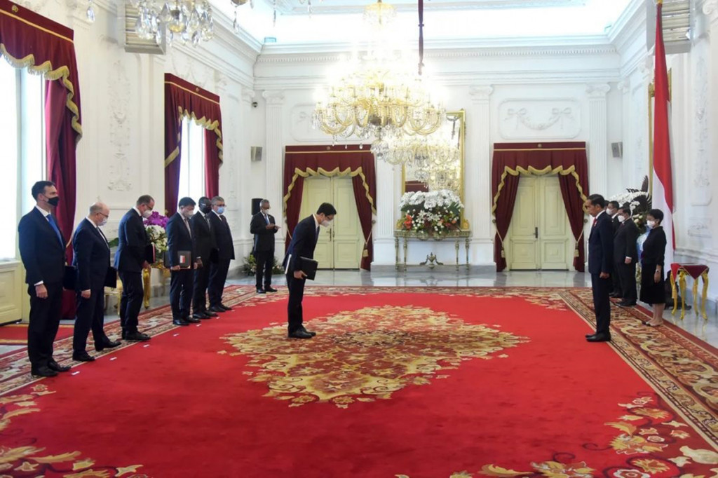 Jokowi receives the appointment of eight ambassadors from friendly countries