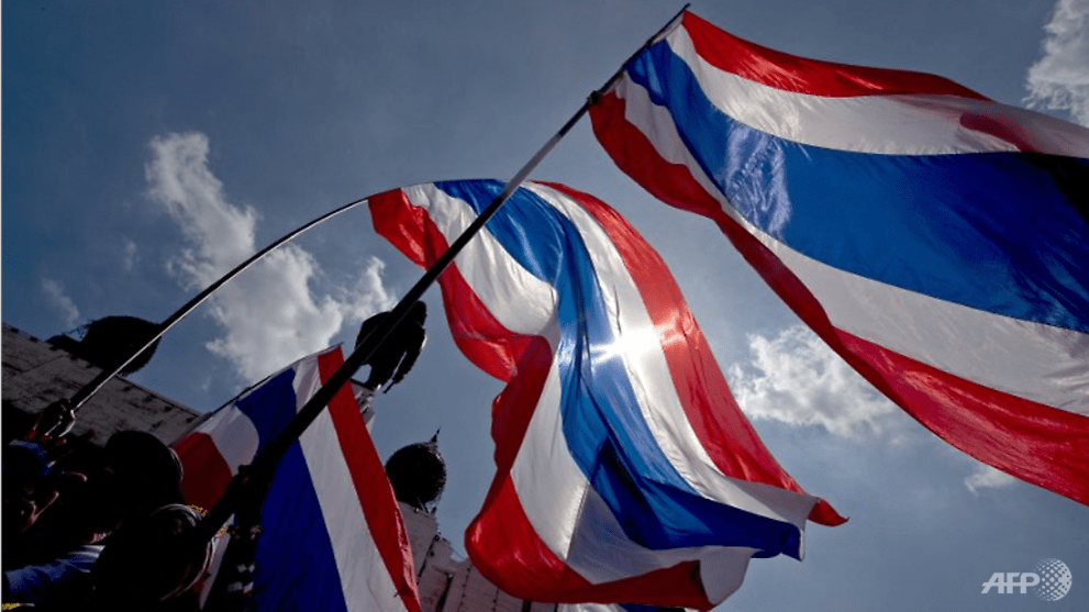 Ilustrasi bendera Thailand. Foto: AFP.