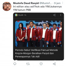 [Cek Fakta] Beredar Foto Yusril Ihza Mahendra Bersama Hary Tanoesoedibjo Gunakan Jaket Perindo? Ini Faktanya