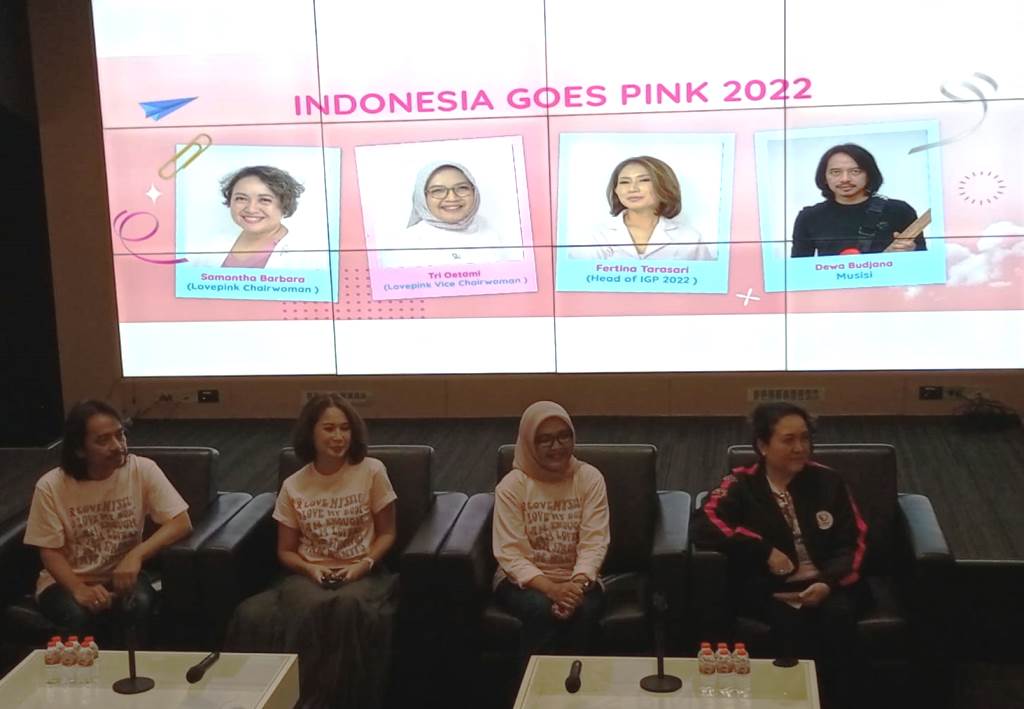 Tahun ini, Lovepink kembali menyelenggarakan Indonesia Goes Pink (IGP) dengan tema Rising Up Together (Foto:Medcom.id/M Rodhi Aulia)