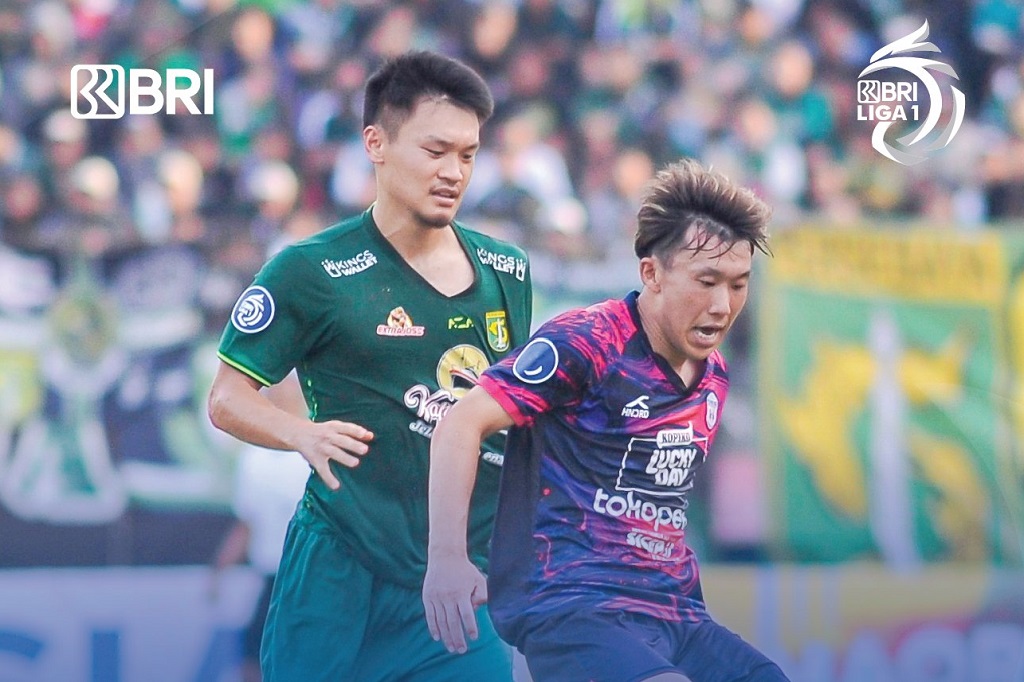 Suasana laga Persebaya Surabaya vs RANS Nusantara FC. (Foto: Twitter @liga1match)