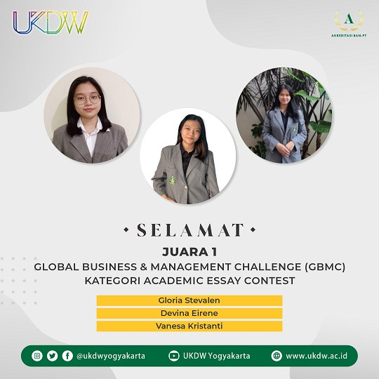 Keren! 3 Mahasiswa UKDW Sabet Juara 1 Global Business Management Challenge