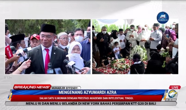 Menko PMK Muhadjir Effendy menyebut Indonesia kehilangan sosok ilmuwan berprestasi. Metro TV