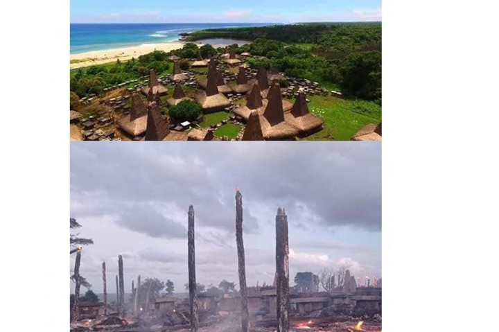 30 Rumah Adat di Sumba NTT Terbakar Habis
