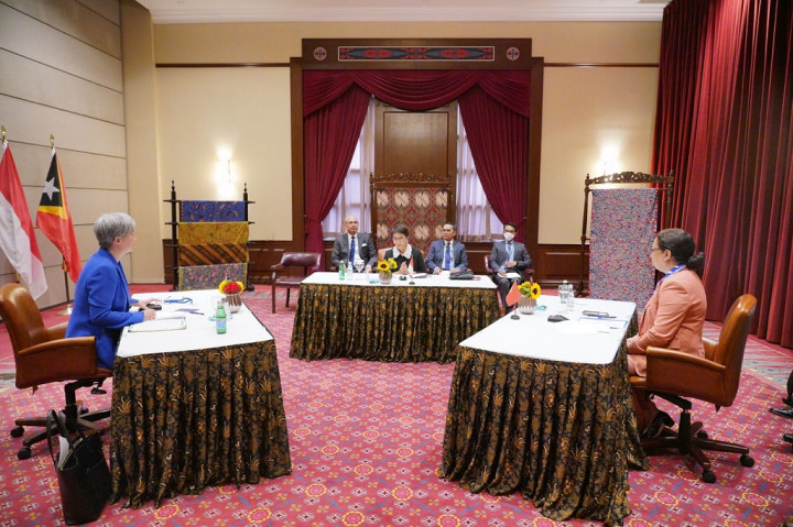 For the Future! Menlu Indonesia-Australia-Timor Leste Bahas Masa Depan Kawasan