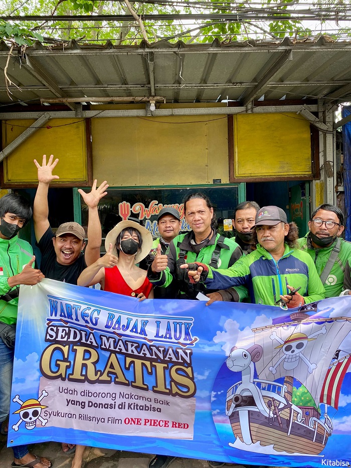 <i>Sugoi</i>! Syukuran Film One Piece: Red, Fans One Piece Buka Warteg Gratis