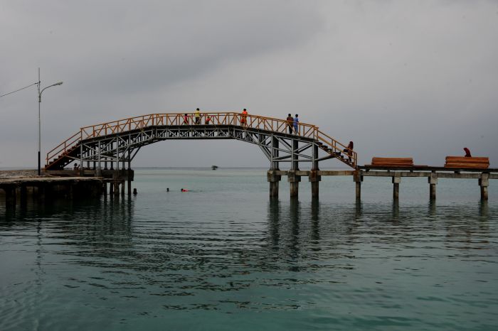 Dikebut, Renovasi Jembatan Cinta di Pulau Tidung Ditarget Rampung Desember