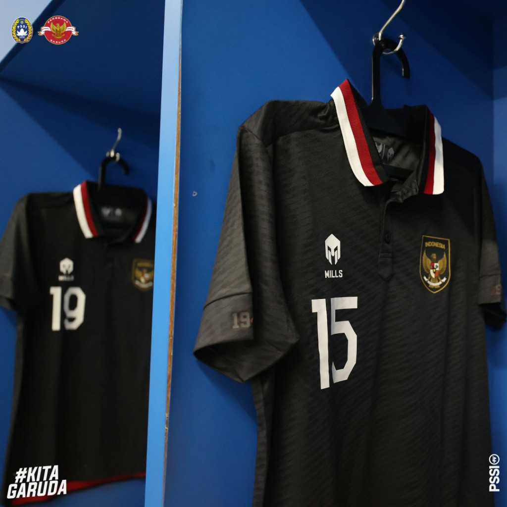 Timnas Indonesia akan menggunakna jersey ketiga saat melawan Curacao malam nanti (Twitter @PSSI)