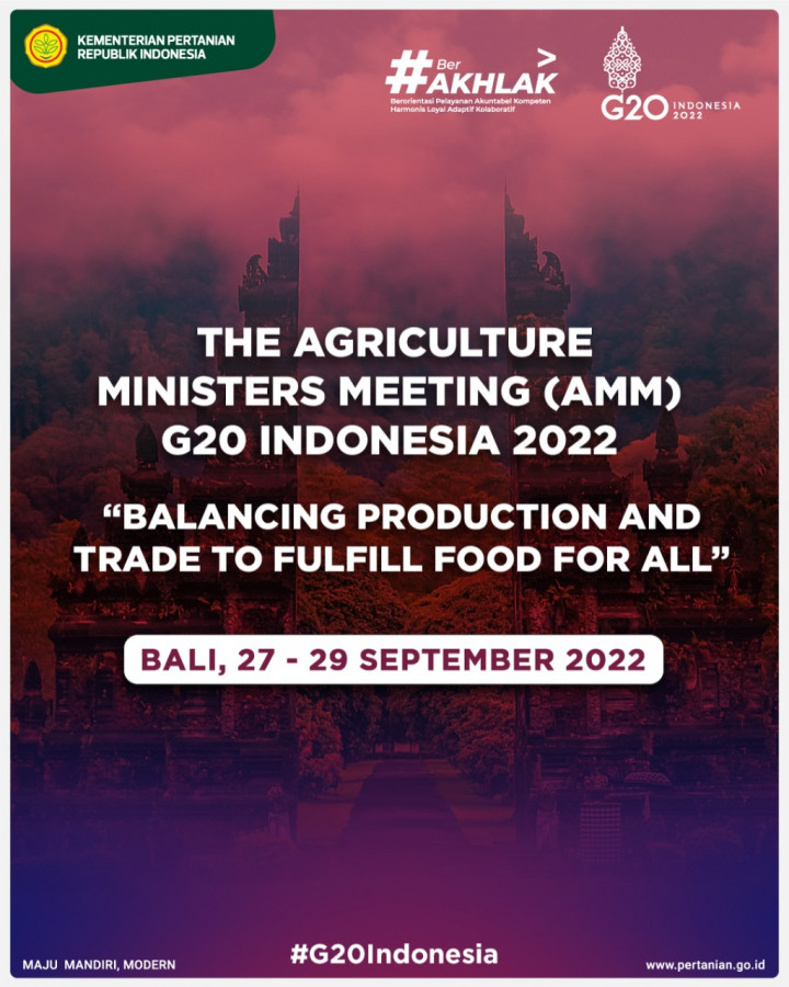 Kementan Siap Fasilitasi Diskusi hingga Pertemuan Bilateral Antar Negara G20 pada AMM 2022