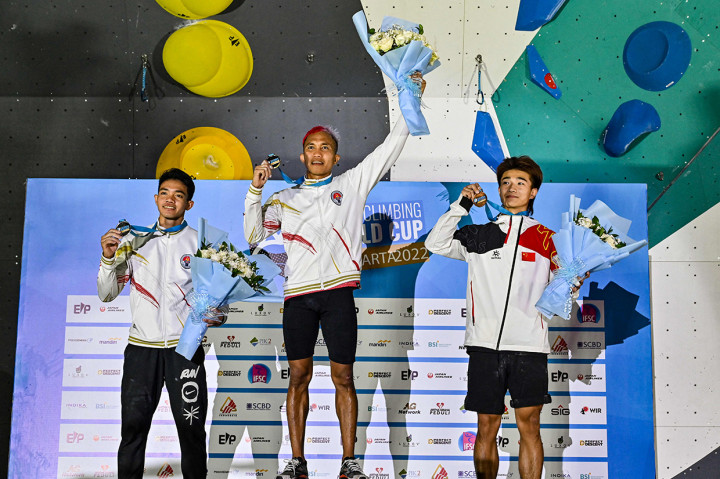 Aspar Jelolo Raih Medali Emas Kejuaraan Dunia Panjat Tebing 2022