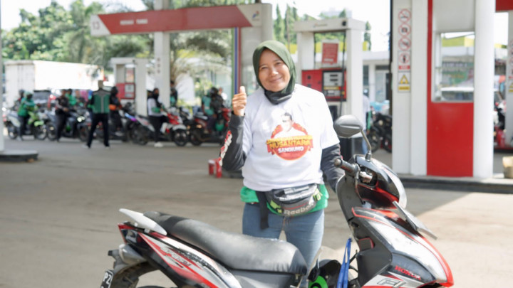 Ratusan Ojol di Bekasi Dapat Subsidi BBM dari Jawara Sandi Uno