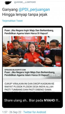 [Cek Fakta] Puan Sebut Negara Maju jika Pendidikan Agama Islam Dihapus? Ini Faktanya