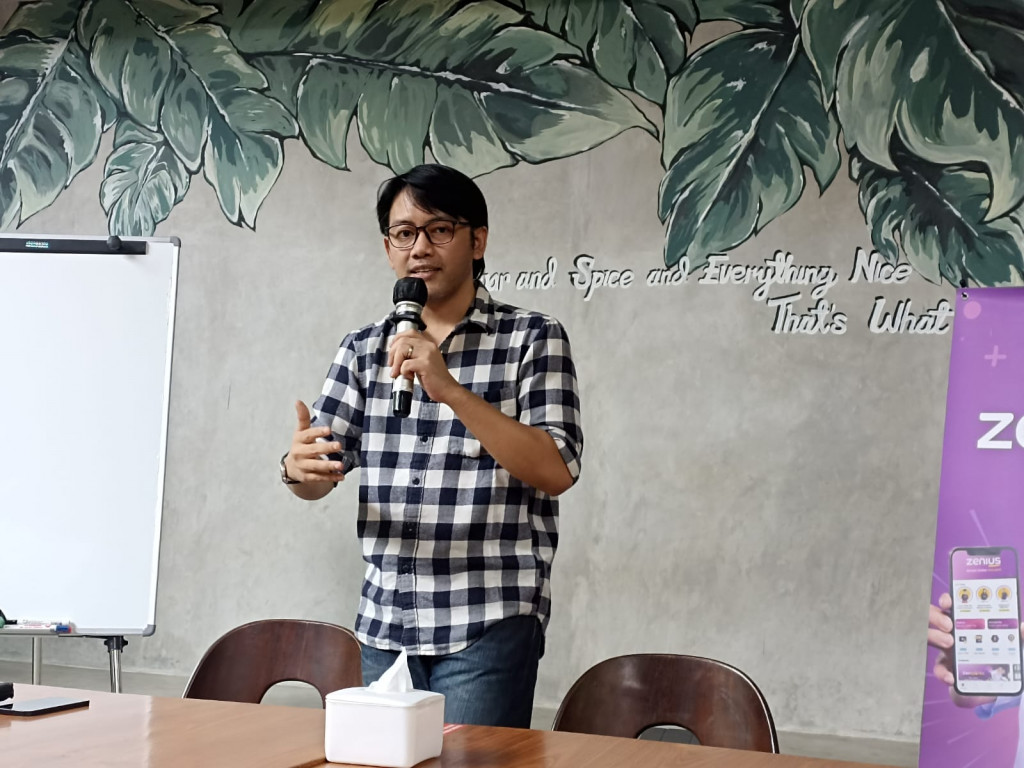 Founder dan Chief Education Officer Zenius, Sabda PS. Foto: Medcom.id/Ilham Pratama 