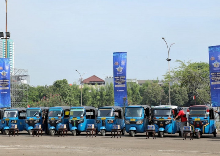 Korlantas Imbau Sopir Bajaj untuk Tertib Berlalu Lintas