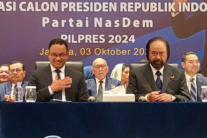 Momen Anies Baswedan Duduk Satu Meja dengan Surya Paloh