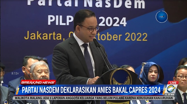 Jadi Capres NasDem, Anies Baswedan: Siap Jalan Bersama