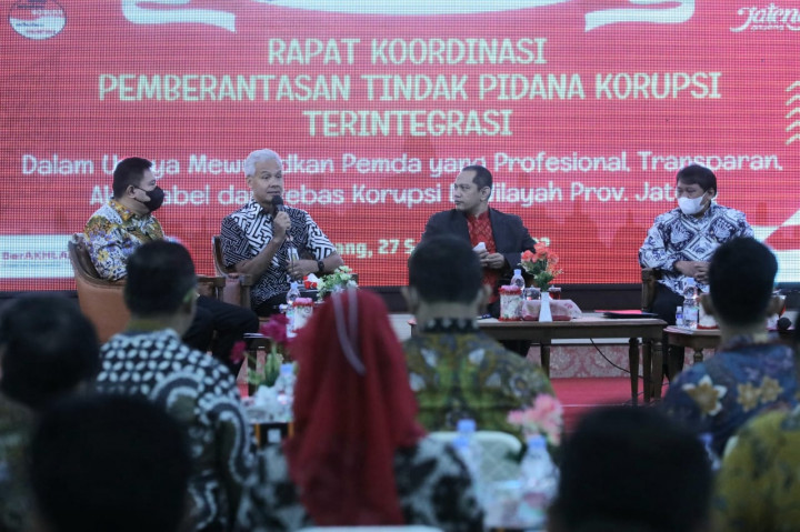 Bersama KPK, Gubernur Ganjar Pimpin Rakor Pencegahan Korupsi
