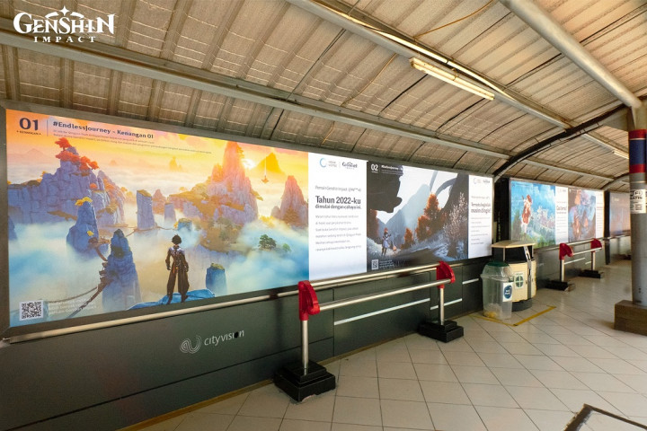 Di Stasiun Sudirman Ada Tevyat dari Genshin Impact