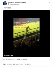 [Cek Fakta] Video Seorang Oknum Polisi jadi Provokator Tragedi Kanjuruhan? Ini Faktanya