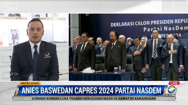 NasDem Pilih Anies Jadi Capres Berdasarkan Kapabilitas dan Kapasitas