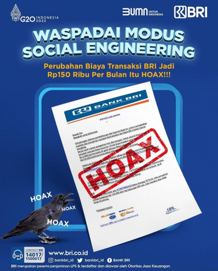 Muncul Modus <i>Social Engineering</i>, BRI Ingatkan Seluruh Nasabah Waspada