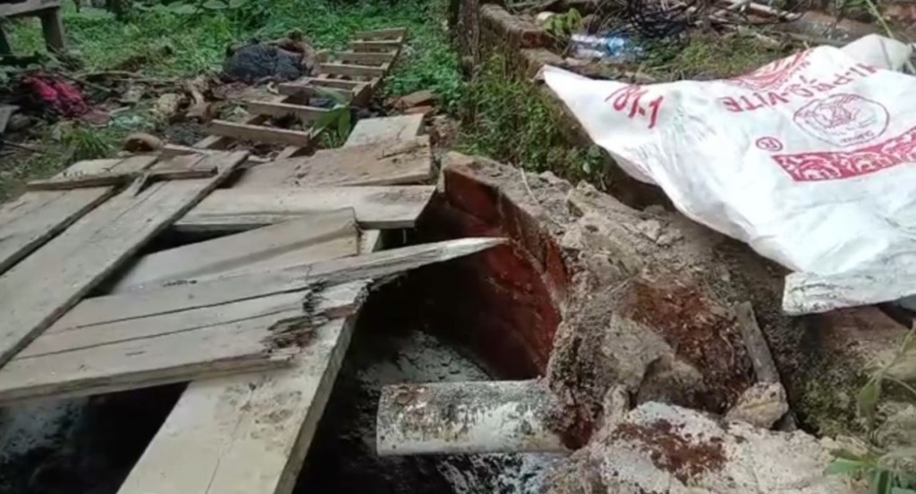 Lokasi penemuan jenazah yang ditimbun di dalam septic tank di Way Kanan, Lampung. Metro TV