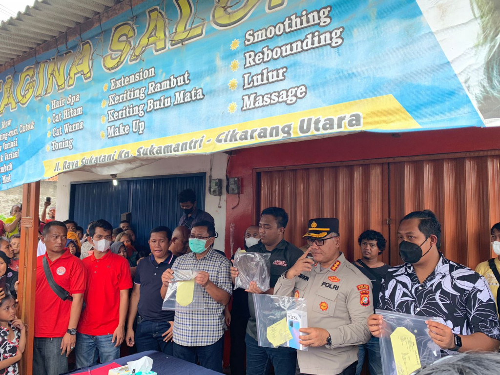 Polres Metro Bekasi melakukan konferensi pers, Sabtu, 8 Oktober 2022. Medcom.id/ Antonio