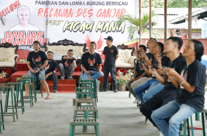 Cara Unik Relawan Kenalkan Sosok Ganjar Lewat Lomba Kicau Burung