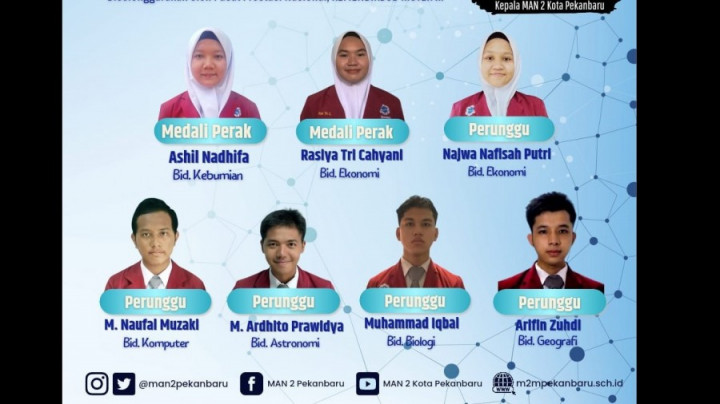 MAN 2 Pekanbaru Raih 7 Medali di OSN 2022