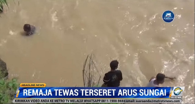 Dua Pelajar Terseret Arus Sungai Grindulu di Pacitan
