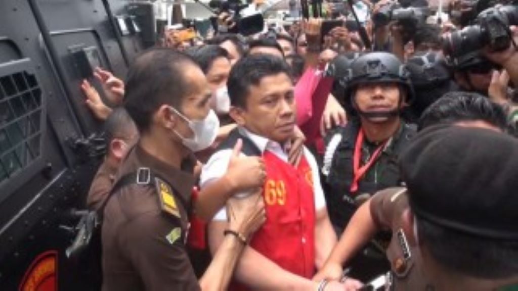 Ferdy Sambo saat pelimpahan tahap II ke Kejaksaan. Dok MetroTV