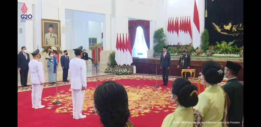 ?Presiden Lantik Sri Sultan Hamengku Buwono X sebagai Gubernur DIY. (tangkapan layar)