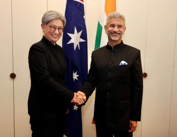 Australian Minister for Foreign Affairs Penny Wong and India's External Affairs Minister Dr. S. Jaishankar. (Photo: twitter/SenatorWong)