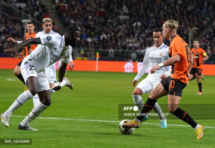 Gol Rudiger Selamatkan Madrid dari Kekalahan di Markas Shakhtar